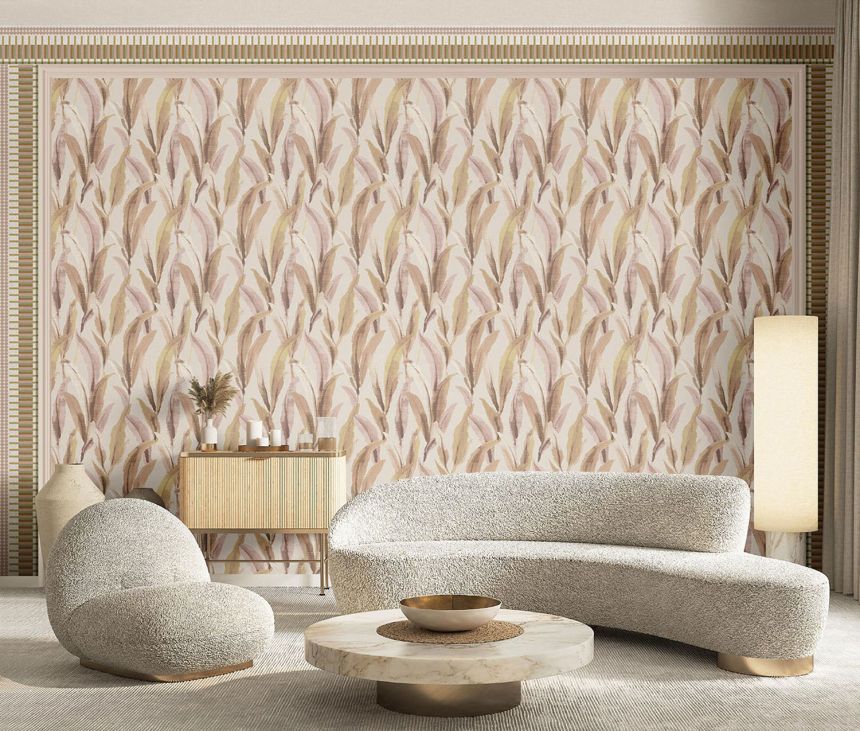 Non-woven wallpaper, leaves, pink, 39008, Arché, Cristiana Masi by Parato