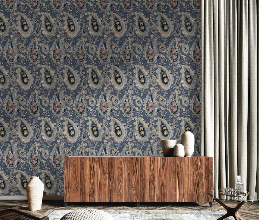 Non-woven wallpaper, ornaments, blue, 39016, Arché, Cristiana Masi by Parato