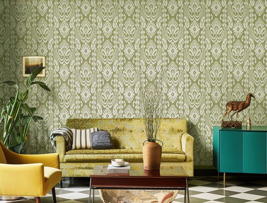 Non-woven wallpaper, baroque, green, 39025, Arché, Cristiana Masi by Parato