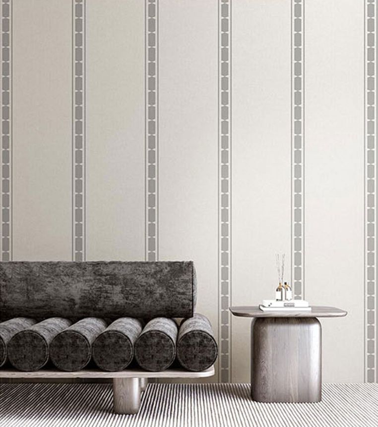 Non-woven wallpaper, ochre, stripes, 39032, Arché, Cristiana Masi by Parato