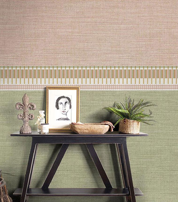 Non-woven wallpaper, green, fabric imitation, 39045, Arché, Pictura, Cristiana Masi by Parato