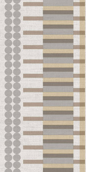 Geometric non-woven wallpaper border, grey-beige, B39081, Arché, Cristiana Masi by Parato