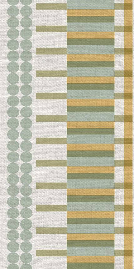 Geometric non-woven wallpaper border, green, B39085, Arché, Cristiana Masi by Parato