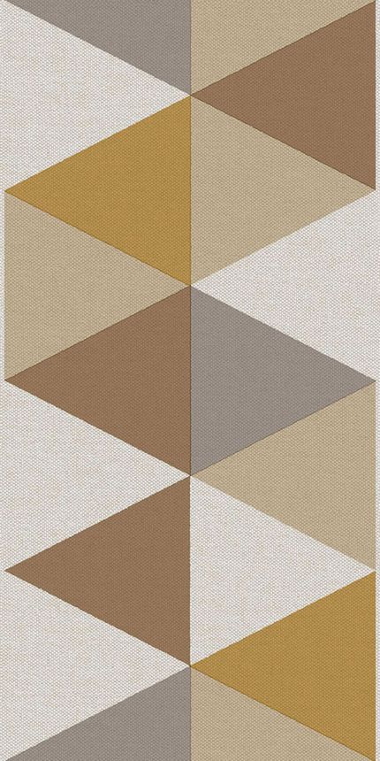 Geometric non-woven wallpaper border, grey-beige, B39093, Arché, Cristiana Masi by Parato