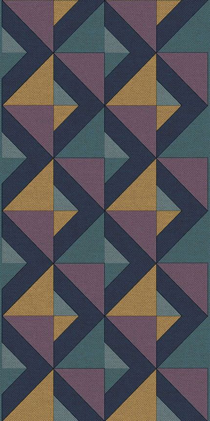 Geometric non-woven wallpaper border, purple, B39097, Arché, Cristiana Masi by Parato