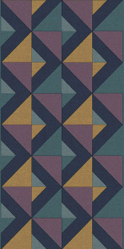 Geometric non-woven wallpaper border, purple, B39097, Arché, Cristiana Masi by Parato