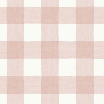 Pink-white wallpaper, checkered, 17158, MiniMe, Cristiana Masi by Parato