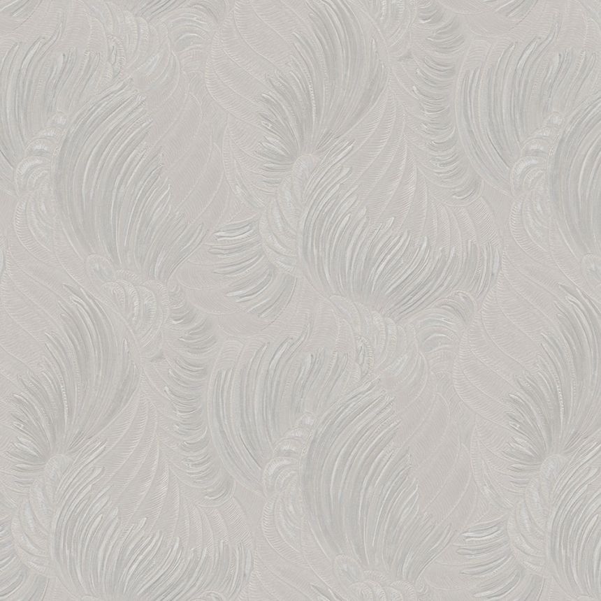 Luxury gray wallpaper with leaves, Z34904, Elie Saab 2