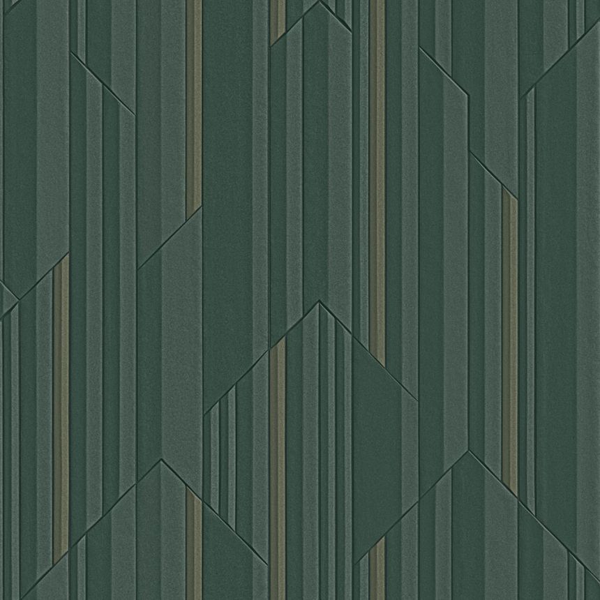 Luxury green geometric wallpaper, Z34921, Elie Saab 2