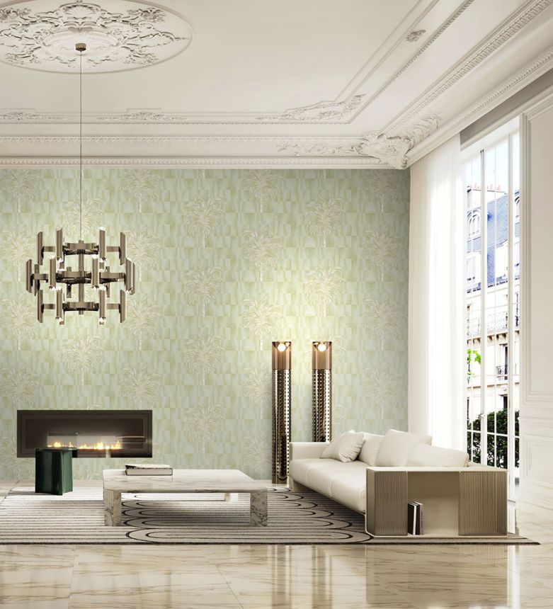 Luxury green wallpaper with palm trees, Z34936, Elie Saab 2