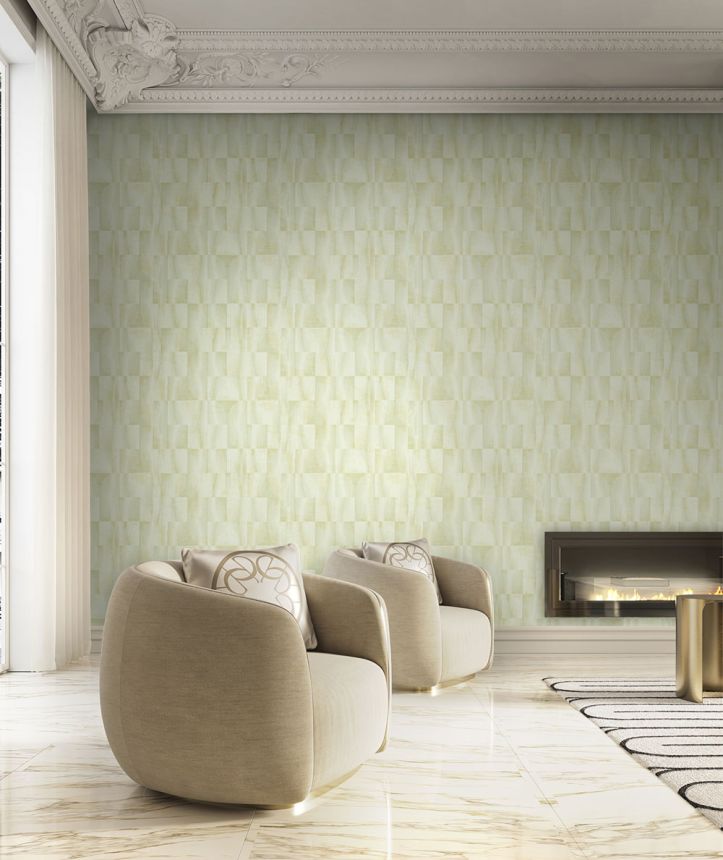 Luxury green geometric wallpaper, Z34937, Elie Saab 2