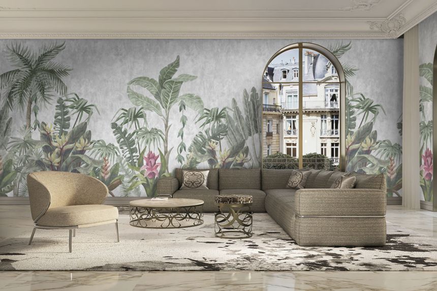 Luxury wall mural with tropical plants, Z34991, Elie Saab