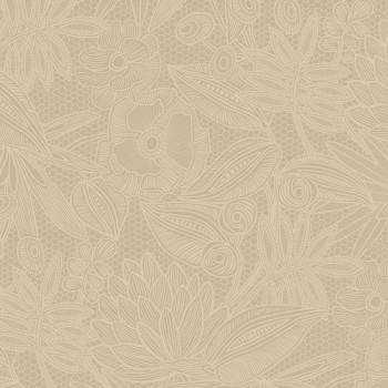 Beige floral non-woven wallpaper, 340112, Gilded, Eijffinger