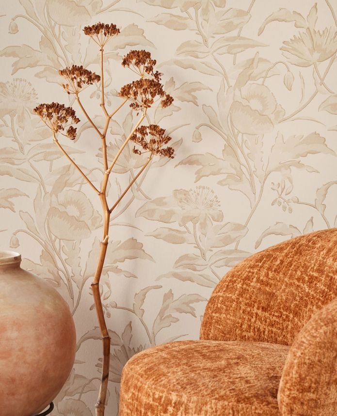 Rose gold floral non-woven wallpaper, 340131, Gilded, Eijffinger