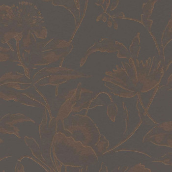 Brown-bronze floral non-woven wallpaper, 340135, Gilded, Eijffinger