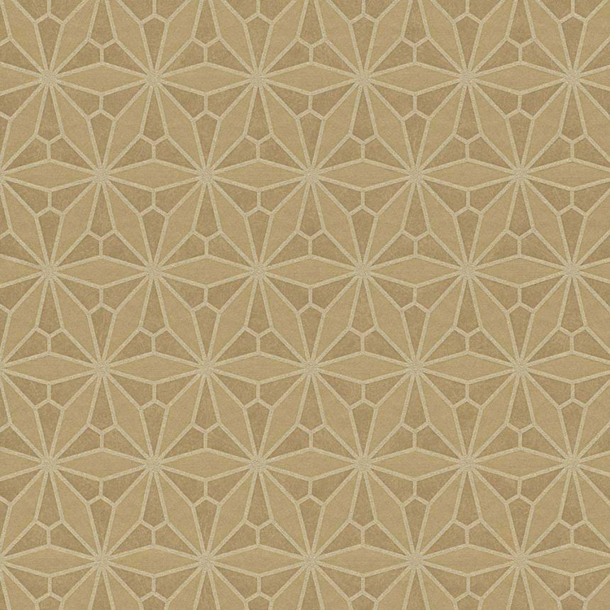 Gold-brown non-woven floral wallpaper, 340142, Gilded, Eijffinger