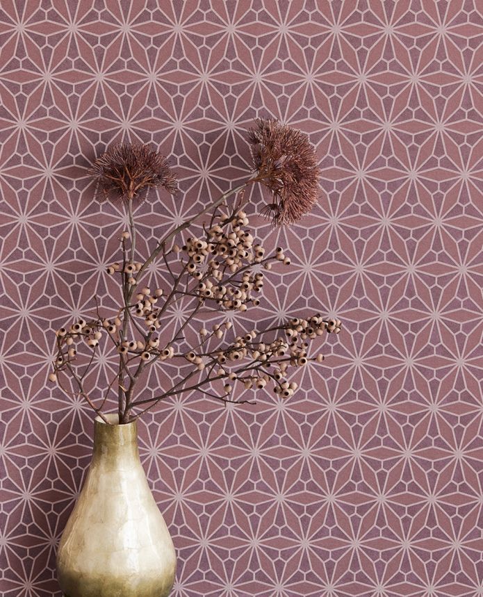 Purple non-woven floral wallpaper, 340146, Gilded, Eijffinger