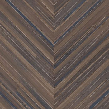 Brown-blue geometric wallpaper, herringbone, 340164, Gilded, Eijffinger