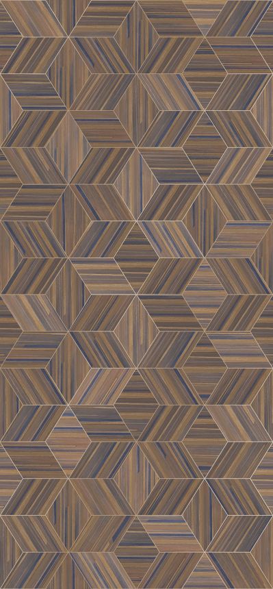 Geometric non-woven wall mural, paneling imitation, 340180, Gilded, Eijffinger