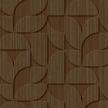 Dark brown geometric retro wallpaper, 333603, Revive, Eijffinger