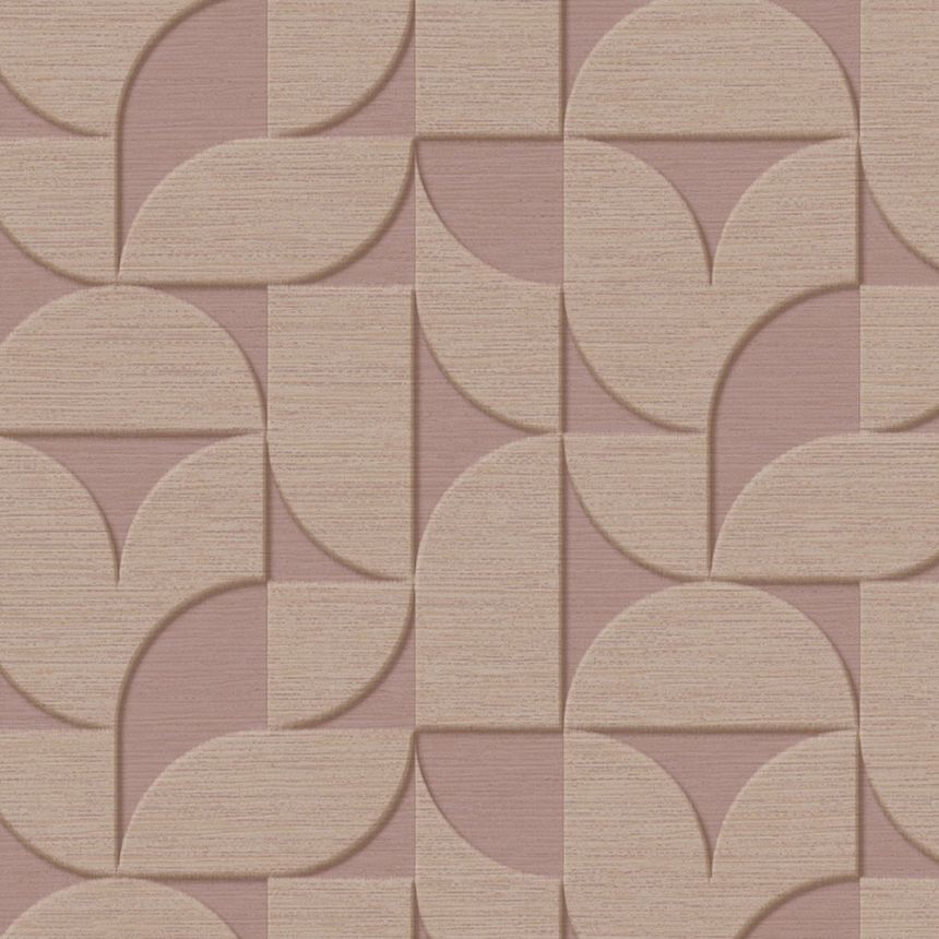 Brown-purple geometric retro wallpaper, 333611, Revive, Eijffinger