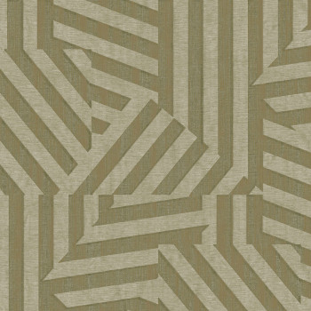 Green geometric retro wallpaper, 333632, Revive, Eijffinger