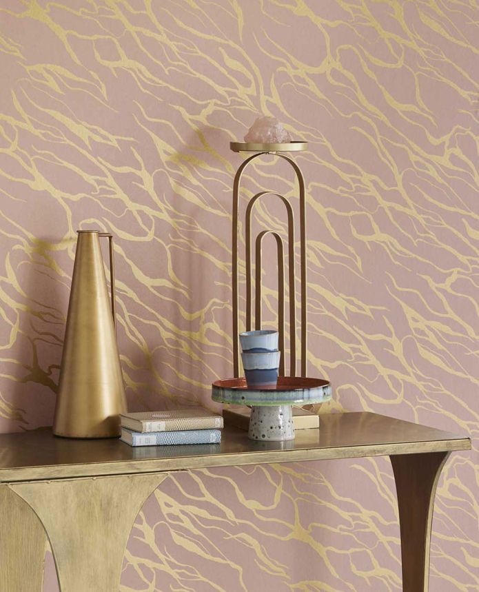 Rose-gold non-woven wallpaper, 333642, Revive, Eijffinger