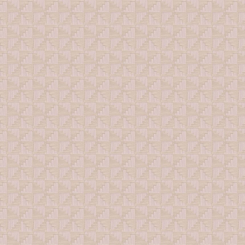 Gray-beige geometric retro wallpaper, 333650, Revive, Eijffinger