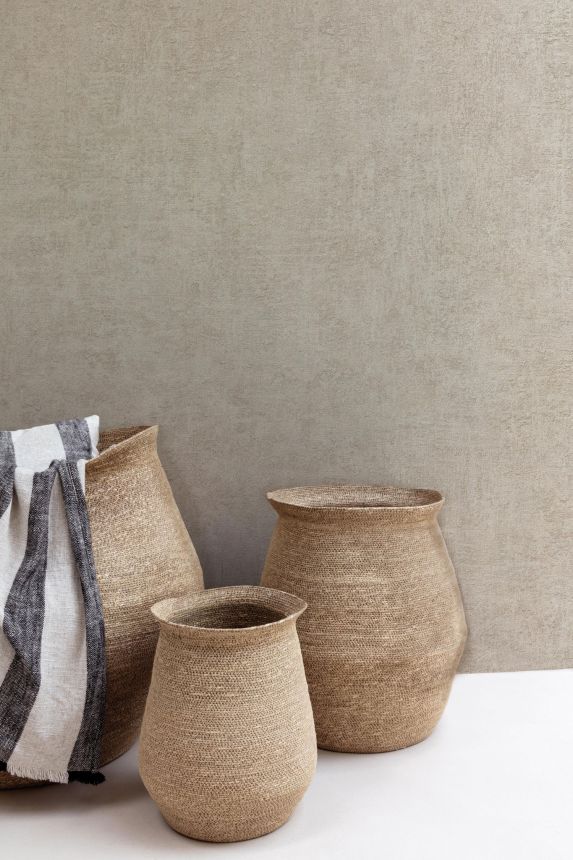 Gray-beige non-woven wallpaper, BZ1005, Belize, Grandeco