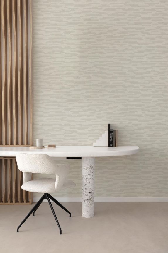 Gray geometric non-woven wallpaper BZ3213, Belize, Grandeco