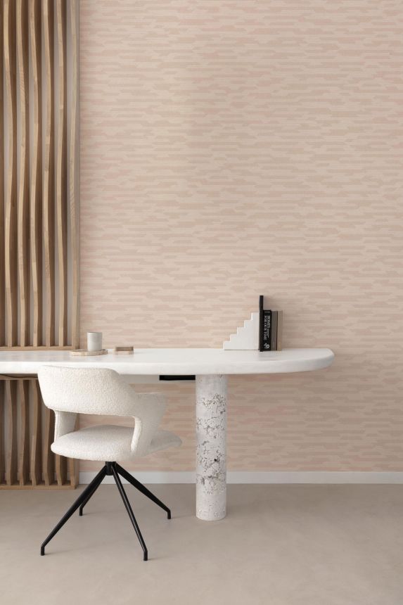 Pink geometric non-woven wallpaper BZ3219, Belize, Grandeco