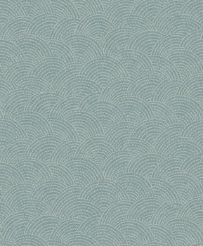 Blue-white geometric non-woven wallpaper BZ3314, Belize, Grandeco