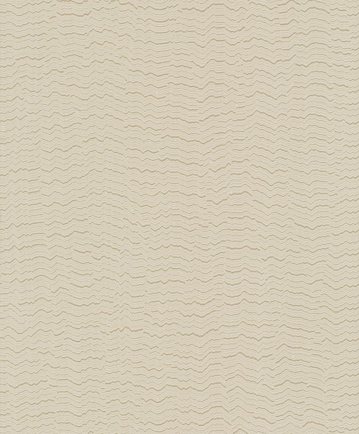 Beige non-woven wallpaper, waves, BZ3405, Belize, Grandeco