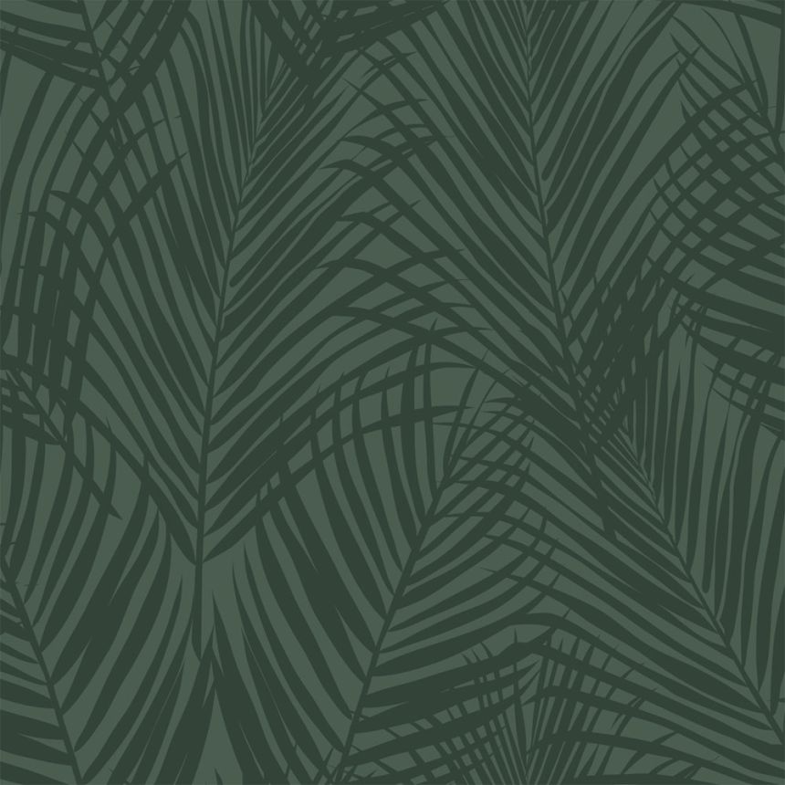 Non-woven wallpaper, palm leaves, green, 139303, Bloom, Esta Home