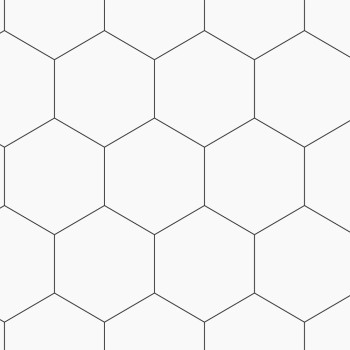 Geometric non-woven wallpaper, black-white, 139311, Bloom, Esta Home