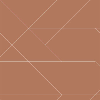 Geometric non-woven wallpaper, brown, 139373, Bloom, Esta Home