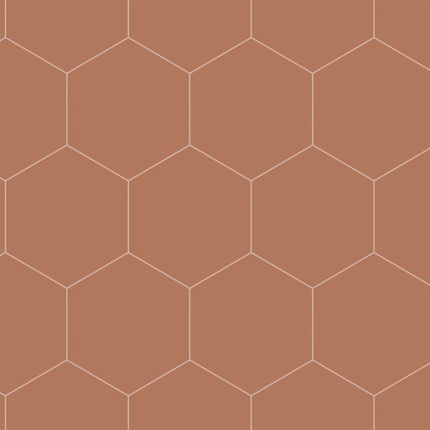 Geometric non-woven wallpaper, brown, 139376 Bloom, Esta Home