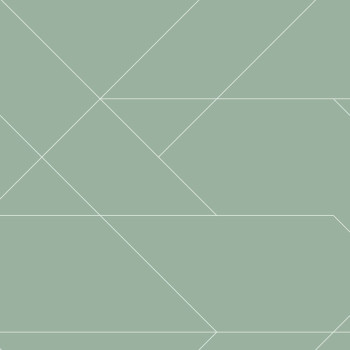 Geometric non-woven wallpaper, green, 139453, Bloom, Esta Home