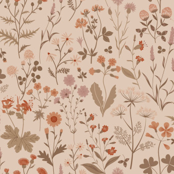 Floral non-woven wallpaper, pink, 139597, Bloom, Esta Home