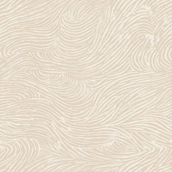 Non-woven wallpaper, waves, beige, 139660, Bloom, Esta Home