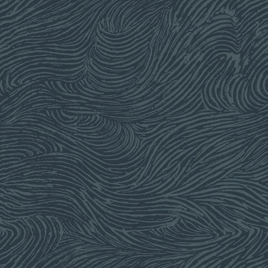 Non-woven wallpaper, waves, blue, 139665, Bloom, Esta Home