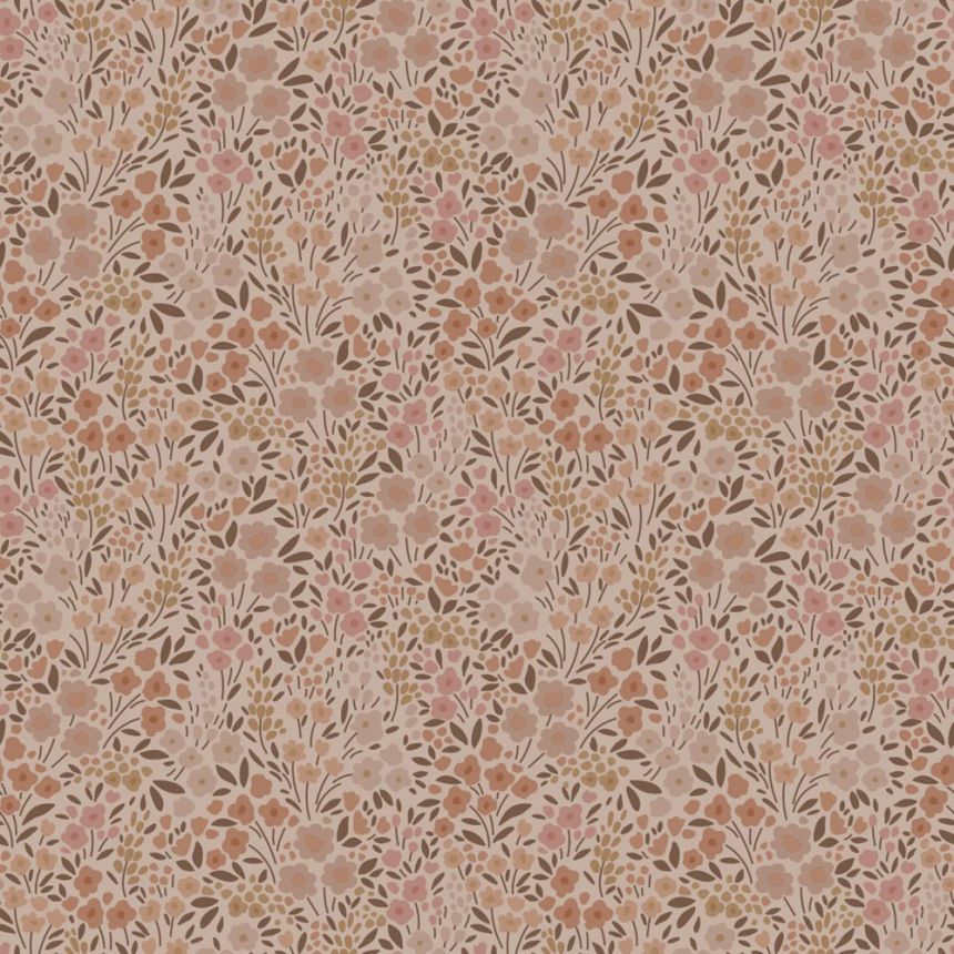 Floral non-woven wallpaper, pink, 139700, Bloom, Esta Home