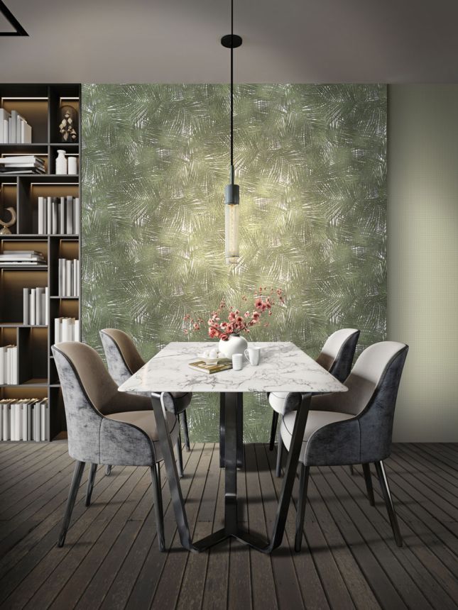 Luxury green-silver wallpaper with leaves, Z12840, Automobili Lamborghini 3