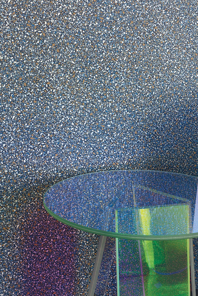 Non-woven wallpaper, blue, stone, terrazzo, ROC010, Rock, Masureel