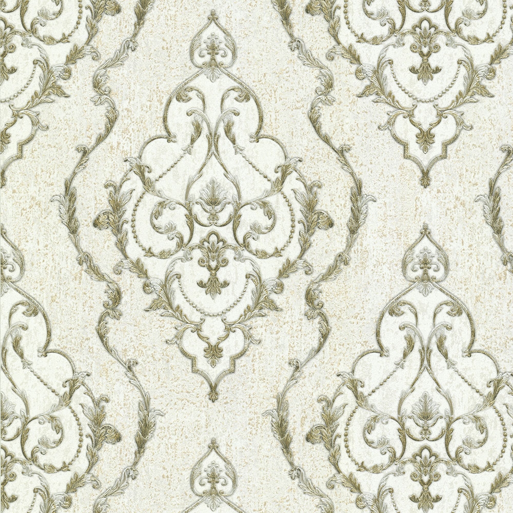 Non-woven wallpaper with a vinyl surface 82902, Baroque pattern, Volterra, Emiliana Parati