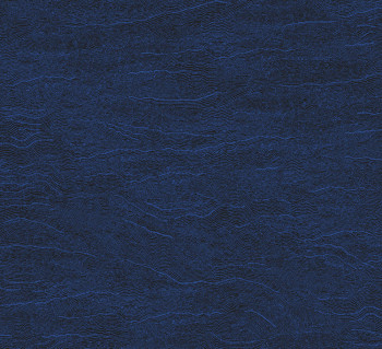 Non-woven wallpaper, waves, blue, TER009, Terra, Masureel