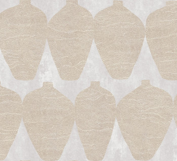 Non-woven wallpaper, vases, cream, TER201, Terra, Masureel