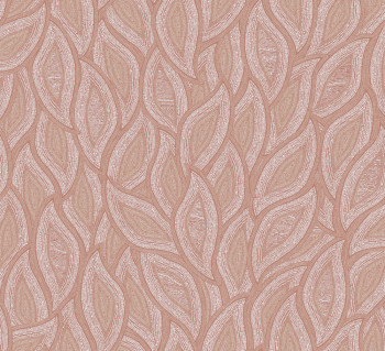 Non-woven wallpaper, leaves, pink, TER404, Terra, Masureel