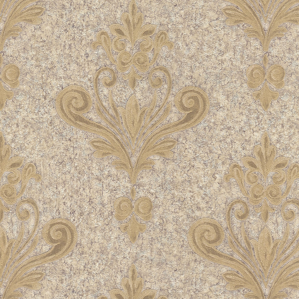 Non-woven wallpaper with a vinyl surface 82930, Baroque pattern, Volterra, Emiliana Parati