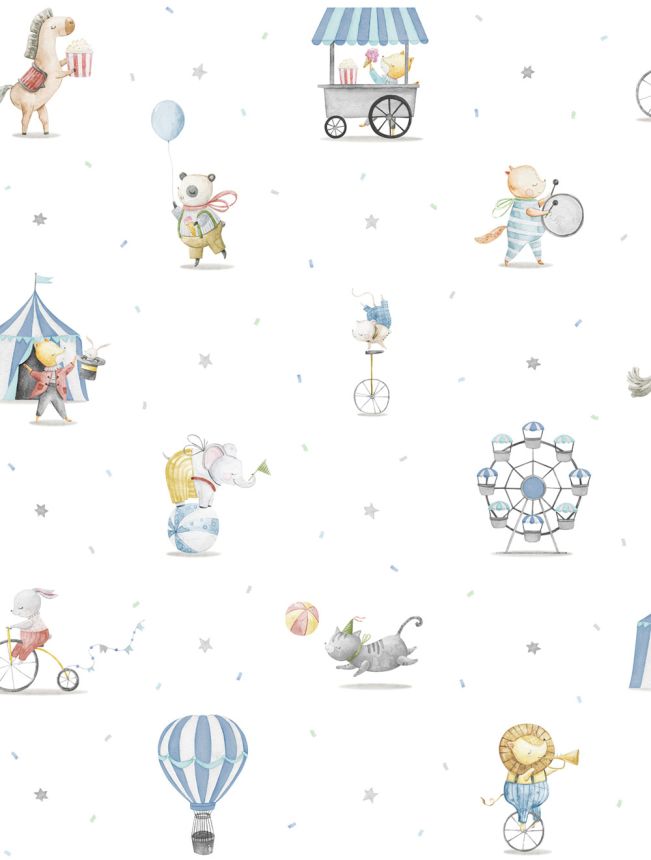 Children's wallpaper with animals, 971-2, Mika,  ICH Wallcoverings